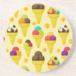 Cartoon Eis Creme Cons Untersetzer