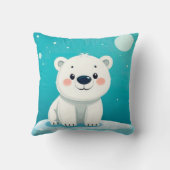 Cartoon Eisbär Kissen (Rückseite)