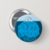 Cartoon-Eisberg unter Wasser Button (Vorne & Hinten)