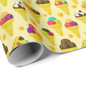 Cartoon Eislaufbahn Geschenkpapier (Rolleneckpunkt)