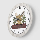 Cartoon-Elchkabinen-Wanduhr Große Wanduhr (Winkel)