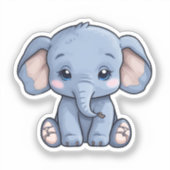 Cartoon Elefant Aufkleber (Vorderseite)