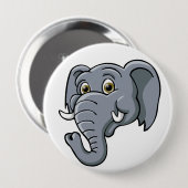Cartoon-Elefant Button (Vorne & Hinten)
