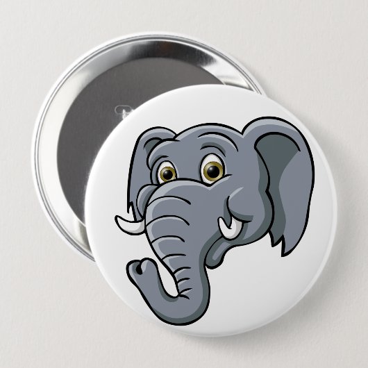 Cartoon-Elefant Button (Vorne & Hinten)
