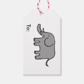 Cartoon Elefant Geschenkanhänger (Vorderseite)