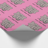 Cartoon-Elefant Geschenkpapier (Ecke)