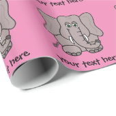 Cartoon-Elefant Geschenkpapier (Rolleneckpunkt)