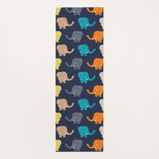 Cartoon Elefanten Yogamatte (Rückseite)