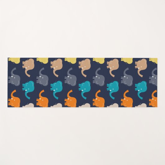 Cartoon Elefanten Yogamatte (Vorderseite (Horizontal))
