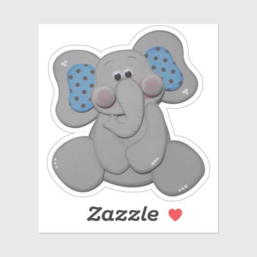 Cartoon Elephant Aufkleber (Blatt)