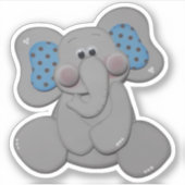 Cartoon Elephant Aufkleber (Vorderseite)