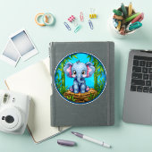 Cartoon Elephant Aufkleber (iPad Hülle)