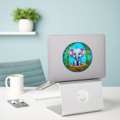 Cartoon Elephant Aufkleber (Laptop auf Schreibtisch)