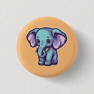 CARTOON ELEPHANT BUTTON
