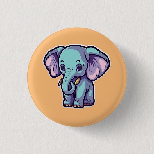 CARTOON ELEPHANT BUTTON (Vorderseite)