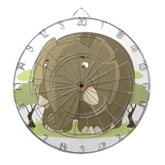 Cartoon Elephant Dartscheibe (vorne)