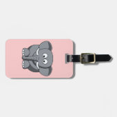 Cartoon Elephant Gepäckmarke Gepäckanhänger (Vorderseite horizontal)