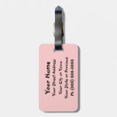 Cartoon Elephant Gepäckmarke Gepäckanhänger (Rückseite vertikal)