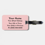 Cartoon Elephant Gepäckmarke Gepäckanhänger (Rückseite horizontal)