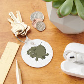 Cartoon Elephant Gray Animal Schlüsselanhänger