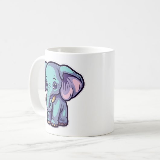 CARTOON ELEPHANT KAFFEETASSE (Vorderseite Links)