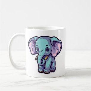 CARTOON ELEPHANT KAFFEETASSE