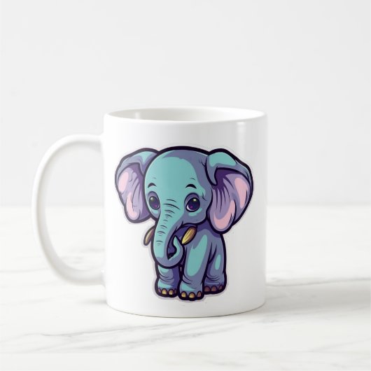 CARTOON ELEPHANT KAFFEETASSE (Links)
