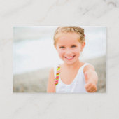 Cartoon Elephant Kid Profile Foto Aufrufkarte Visitenkarte (Rückseite)