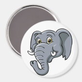 Cartoon Elephant Magnet (Vorderseite/Rückseite)