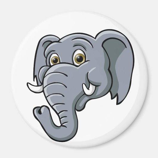 Cartoon Elephant Magnet (Vorne)