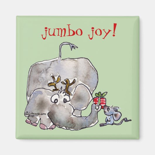 Cartoon Elephant Mouse Magnet (Vorne)