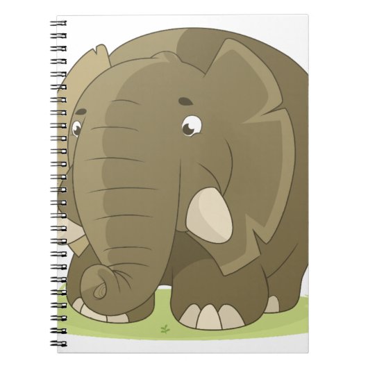 Cartoon Elephant Notizblock (Vorderseite)