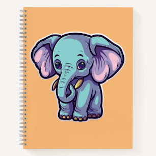 CARTOON ELEPHANT NOTIZBLOCK