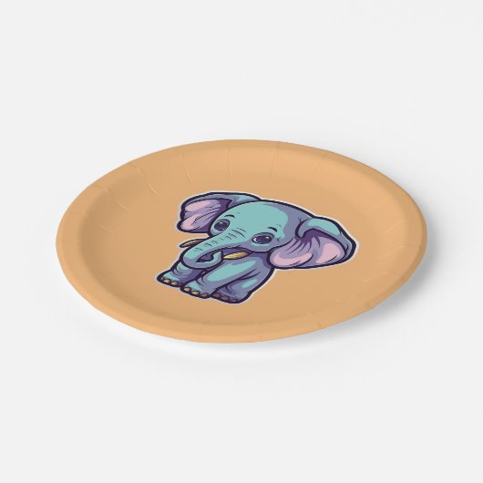 CARTOON ELEPHANT PAPPTELLER (Schrägansicht)