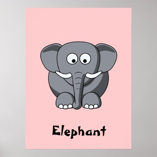 Cartoon Elephant Poster (Vorne)