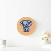 CARTOON ELEPHANT RUNDE WANDUHR (Zuhause)