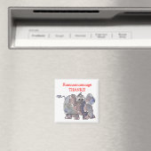 Cartoon Elephant Vielen Dank Magnet (In Situ (Geschirrspüler))