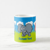 Cartoon Elephants Kaffeemaschine Tasse (Mittel)