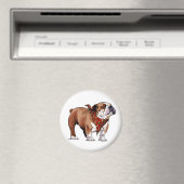Cartoon English Bulldog Puppy Dog Magnet (In Situ (Geschirrspüler))