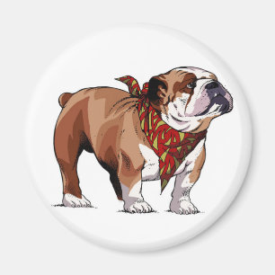 Cartoon English Bulldog Welpe Dog Magnet