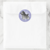 Cartoon English Cocker Spanel Runder Aufkleber (Tasche)