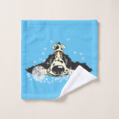 Cartoon English Cocker spaniel Badhandtuch Set (Waschlappen)
