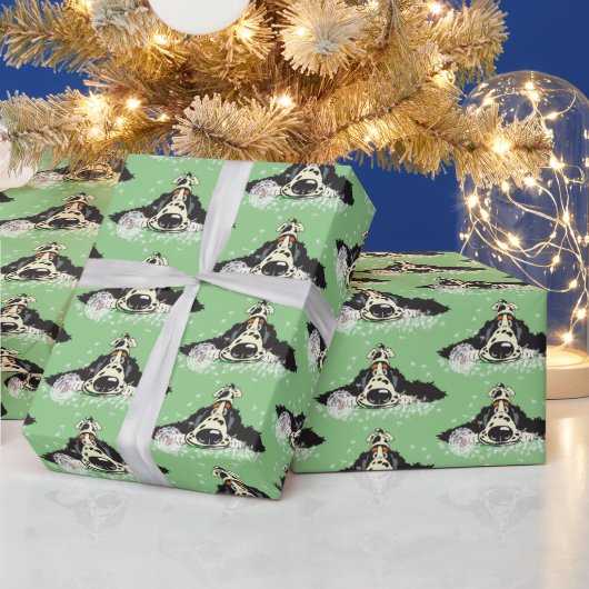 Cartoon English Cocker spaniel Wrapping Paper Geschenkpapier (Feiertage)