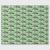 Cartoon English Cocker spaniel Wrapping Paper Geschenkpapier (Flach)