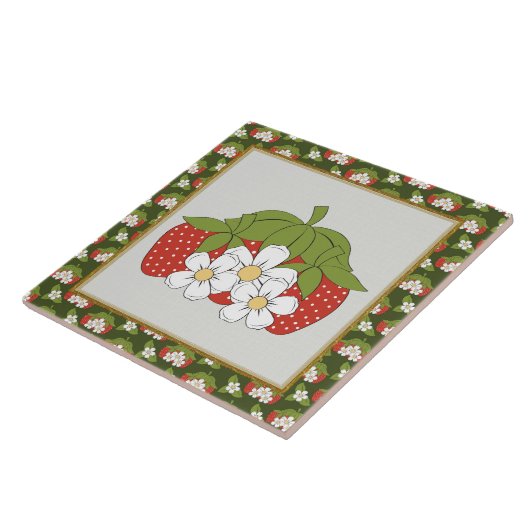 Cartoon Erdbeerküche oder Restraunt Fliesen (Seite)