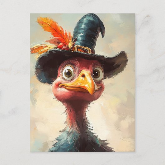 Cartoon Erntedank Türkei Postkarte (Vorderseite)