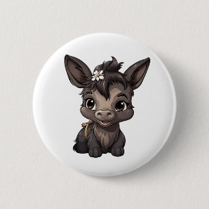 Cartoon-Eselabbildungen Button