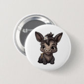 Cartoon-Eselabbildungen Button (Vorne & Hinten)