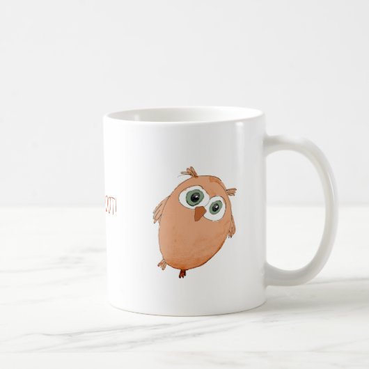 Cartoon-Eule! Kaffeetasse (Rechts)