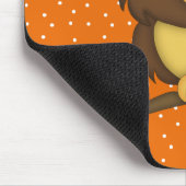 Cartoon-Eule (Tan) Mousepad (Ecke)